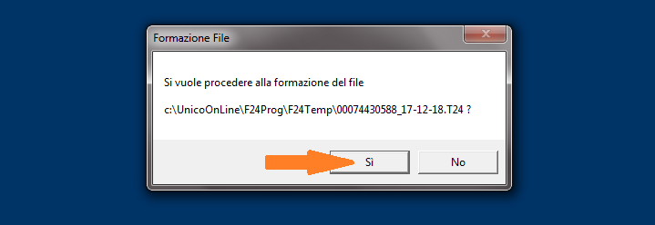 Crea il file telematico