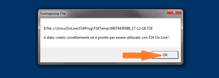 Crea il file telematico