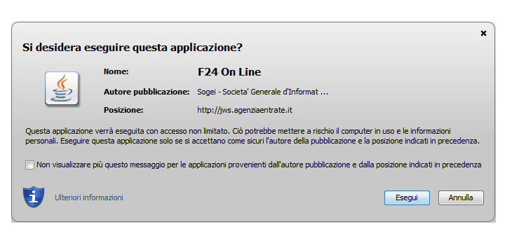 Apri F24 On Line
