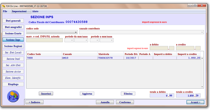 Visualizza il contenuto del file telematico