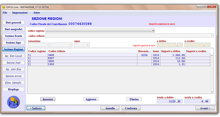 Visualizza il contenuto del file telematico