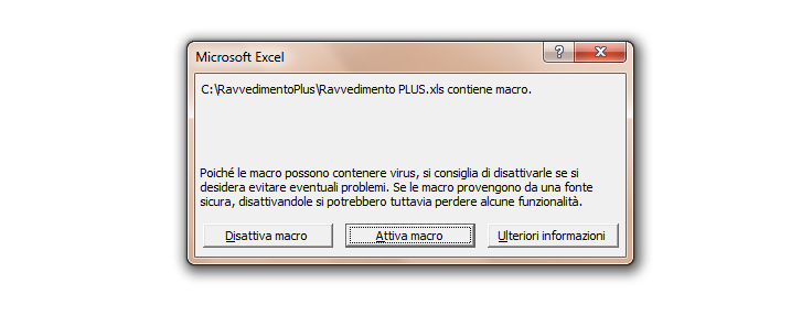 Attiva le macro